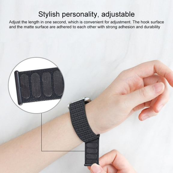 For Apple Watch Series 7 41mm / 6 & SE & 5 & 4 40mm / 3 & 2 & 1 38mm Mutural Nylon Watch Band(White)