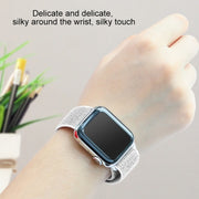 For Apple Watch Series 7 41mm / 6 & SE & 5 & 4 40mm / 3 & 2 & 1 38mm Mutural Nylon Watch Band(White)