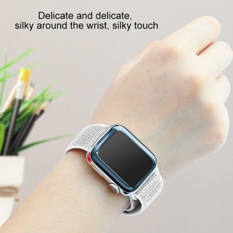 For Apple Watch Series 7 41mm / 6 & SE & 5 & 4 40mm / 3 & 2 & 1 38mm Mutural Nylon Watch Band(White)