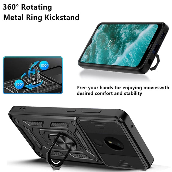 For Nokia C30 Sliding Camera Cover Design TPU+PC Phone Case(Green)