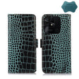 For Xiaomi Redmi 10C / 10 India Crocodile Top Layer Cowhide Leather Phone Case(Green) - Xiaomi Cases by PMC TechLife | Online Shopping South Africa | PMC TechLife