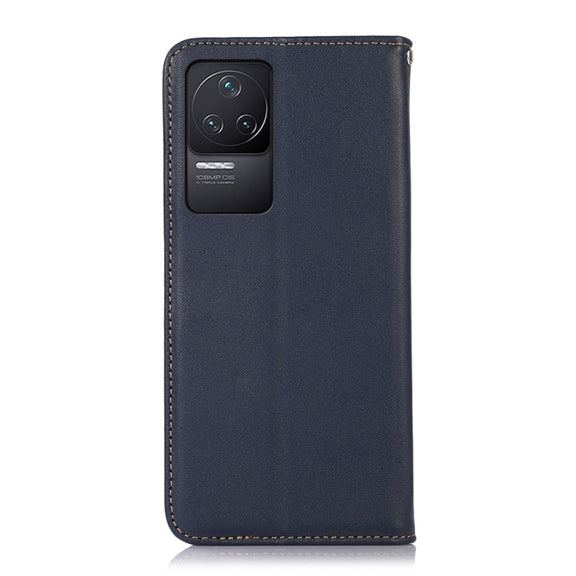 For Xiaomi Redmi K50 / K50 Pro KHAZNEH Nappa Top Layer Cowhide Leather Phone Case(Blue)