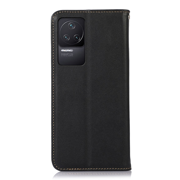 For Xiaomi Redmi K50 / K50 Pro KHAZNEH Nappa Top Layer Cowhide Leather Phone Case(Black)