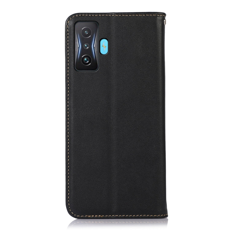 For Xiaomi Redmi K50 Gaming KHAZNEH Nappa Top Layer Cowhide Leather Phone Case(Black)