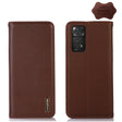 For Xiaomi Redmi Note 11 4G/11S 4G Global KHAZNEH Nappa Top Layer Cowhide Leather Phone Case(Brown) - Xiaomi Cases by PMC TechLife | Online Shopping South Africa | PMC TechLife