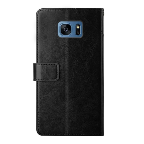 For Samsung Galaxy S7 Y Stitching Horizontal Flip Leather Phone Case(Black)