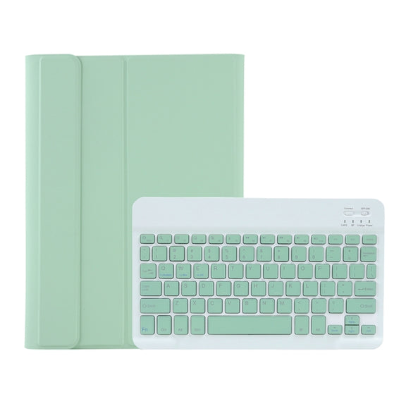 A610B Candy Color Bluetooth Keyboard Leather Case with Pen Slot For Samsung Galaxy Tab S6 Lite 10.4 inch SM-P610 / SM-P615(Light Green)