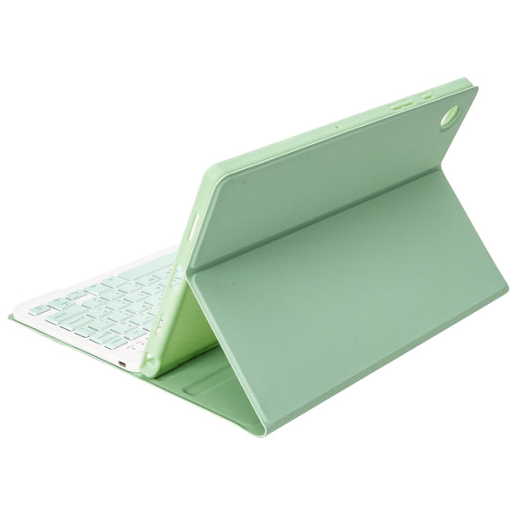 A610B Candy Color Bluetooth Keyboard Leather Case with Pen Slot For Samsung Galaxy Tab S6 Lite 10.4 inch SM-P610 / SM-P615(Light Green)