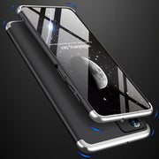 For Samsung Galaxy A23 GKK Three Stage Splicing Full Coverage PC Phone Case(Black Silver)