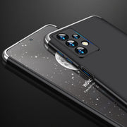 For Samsung Galaxy A23 GKK Three Stage Splicing Full Coverage PC Phone Case(Black Silver)