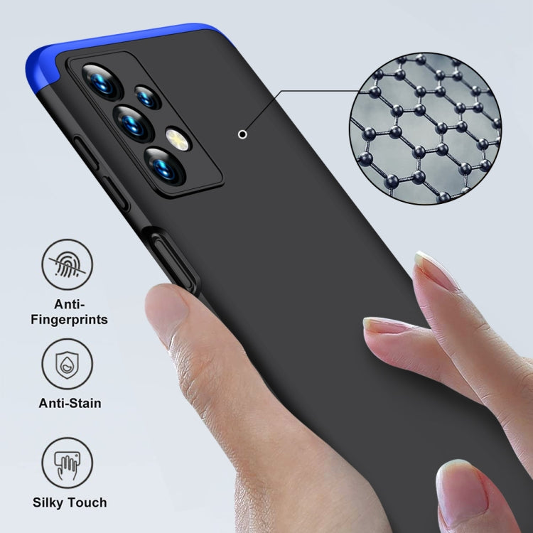 For Samsung Galaxy A23 GKK Three Stage Splicing Full Coverage PC Phone Case(Black Blue) - Galaxy Phone Cases by GKK | Online Shopping South Africa | PMC TechLife | Buy Now Pay Later Mobicred