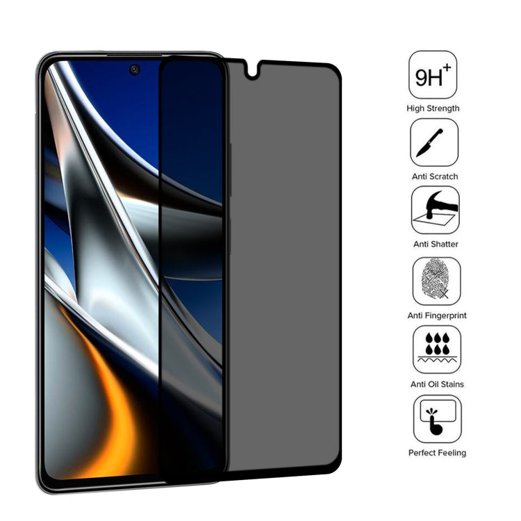 Full Cover Anti-peeping Tempered Glass Film For Xiaomi Poco X4 Pro 5G