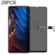 25 PCS Full Cover Anti-peeping Tempered Glass Film For Xiaomi Poco X3 GT