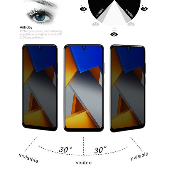 25 PCS Full Cover Anti-peeping Tempered Glass Film For Xiaomi Poco M4 Pro 4G