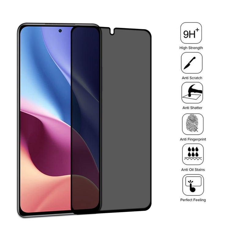 25 PCS Full Cover Anti-peeping Tempered Glass Film For Xiaomi Redmi K40 / K40S