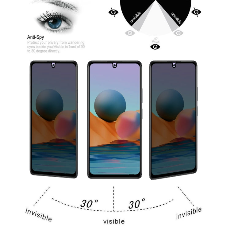 25 PCS Full Cover Anti-peeping Tempered Glass Film For Xiaomi Redmi Note 10 Pro Max