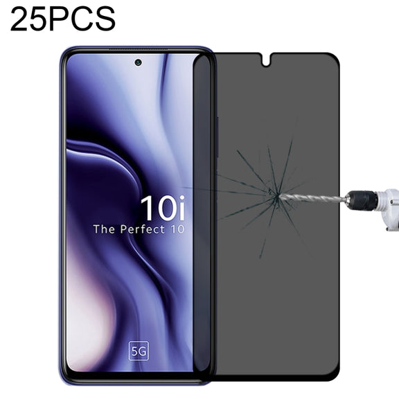 25 PCS Full Cover Anti-peeping Tempered Glass Film For Xiaomi Mi 10i 5G