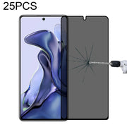 25 PCS Full Cover Anti-peeping Tempered Glass Film For Xiaomi Mi 11T / 11T Pro