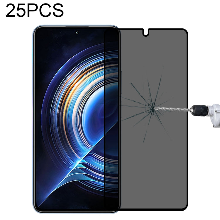 25 PCS Full Cover Anti-peeping Tempered Glass Film For Xiaomi Redmi K50/K50 Pro/K50 Gaming/Redmi K60/K60 Ultra -  by PMC TechLife | Online Shopping South Africa | PMC TechLife