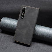 For Sony Xperia 1 III Magnetic RFID Blocking Anti-Theft Leather Phone Case(Black)