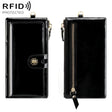3506 RFID Anti-Degaussing Oil Wax Vintage Texture Genuine Leather Hand Held Wallet for Ladies(Black) - Antimagnetic RFID Package by PMC TechLife | Online Shopping South Africa | PMC TechLife | Buy Now Pay Later Mobicred