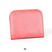 3537 Folding Short RFID Anti-Theft Genuine Leather Coin Purse for Ladies(Pink)