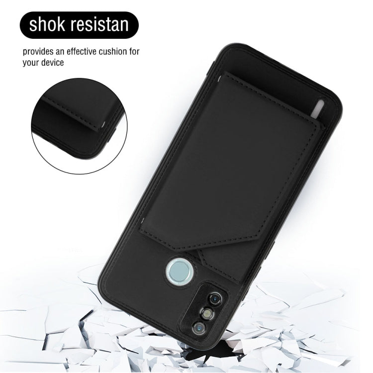 For Tecno Spark 6 Go / Go 2020 Skin Feel PU + TPU + PC Phone Case(Black)