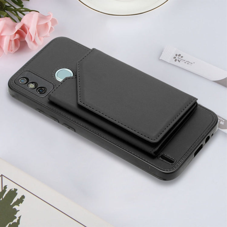 For Tecno Spark 6 Go / Go 2020 Skin Feel PU + TPU + PC Phone Case(Black)