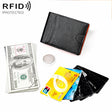 9618 Men RFID Anti-Theft Genuine Leather Wallet with Location Tracker Pocket(Black Orange) - Antimagnetic RFID Package by PMC TechLife | Online Shopping South Africa | PMC TechLife | Buy Now Pay Later Mobicred