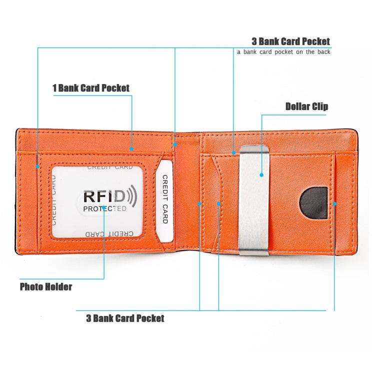 9618 Men RFID Anti-Theft Genuine Leather Wallet with Location Tracker Pocket(Black and Black)