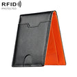9651 Ultra-thin Two-fold RFID Anti-theft Genuine Leather Wallet For Men and Women(Orange) - Antimagnetic RFID Package by PMC TechLife | Online Shopping South Africa | PMC TechLife | Buy Now Pay Later Mobicred