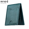9651 Ultra-thin Two-fold RFID Anti-theft Genuine Leather Wallet For Men and Women(Blue) - Antimagnetic RFID Package by PMC TechLife | Online Shopping South Africa | PMC TechLife | Buy Now Pay Later Mobicred