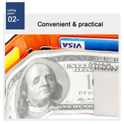 9651 Ultra-thin Two-fold RFID Anti-theft Genuine Leather Wallet For Men and Women(Blue)