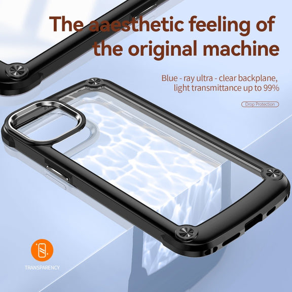 For iPhone 11 TPU + PC Lens Protection Phone Case (Black)