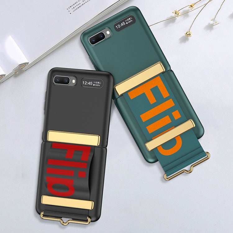 For Samsung Galaxy Z Flip GKK Ultra-thin Full Coverage Phone Flip Case with Wristband(Purple) - free shipping - PMC TechLife - Order now!