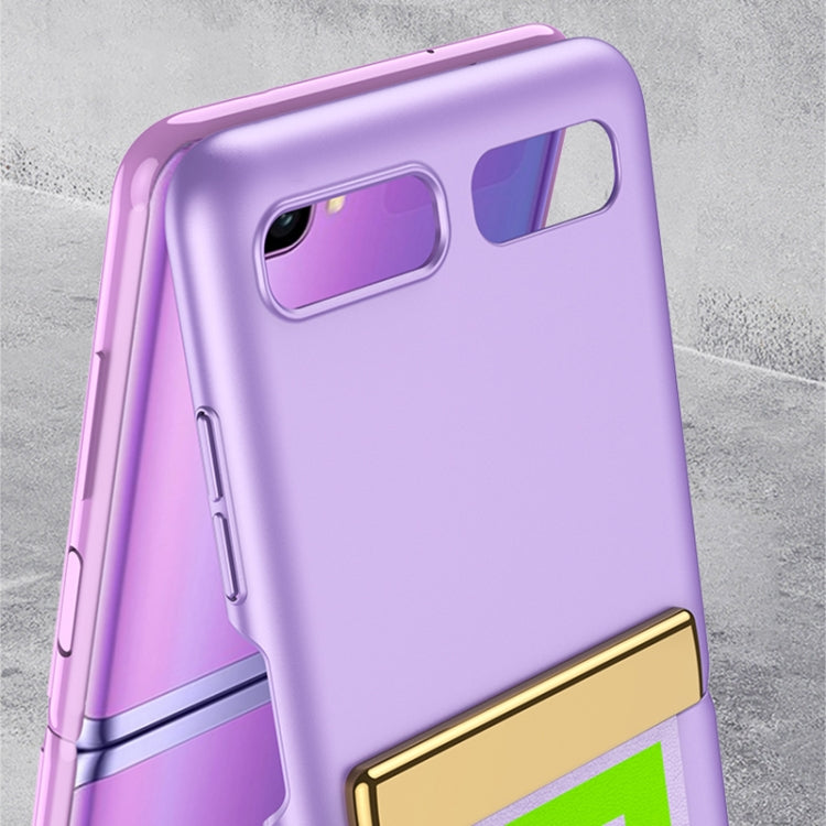 For Samsung Galaxy Z Flip GKK Ultra-thin Full Coverage Phone Flip Case with Wristband(Purple) - free shipping - PMC TechLife - Order now!