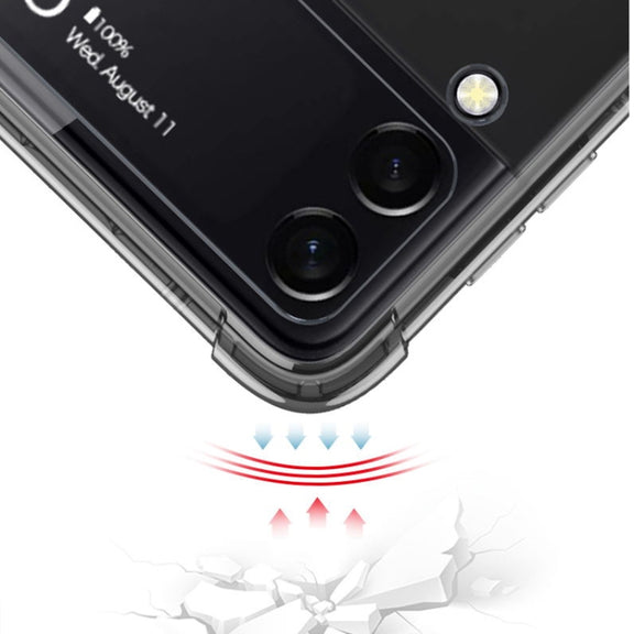 For Samsung Galaxy Z Flip3 5G GKK Shockproof Airbag Phone Case with Ring Holder & Stylus Pen(Transparent)