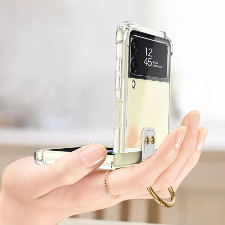 For Samsung Galaxy Z Flip3 5G GKK Shockproof Airbag Phone Case with Ring Holder & Stylus Pen(Transparent) - free shipping - PMC TechLife - Order now!