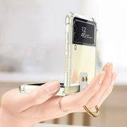 For Samsung Galaxy Z Flip3 5G GKK Shockproof Airbag Phone Case with Ring Holder & Stylus Pen(Transparent)