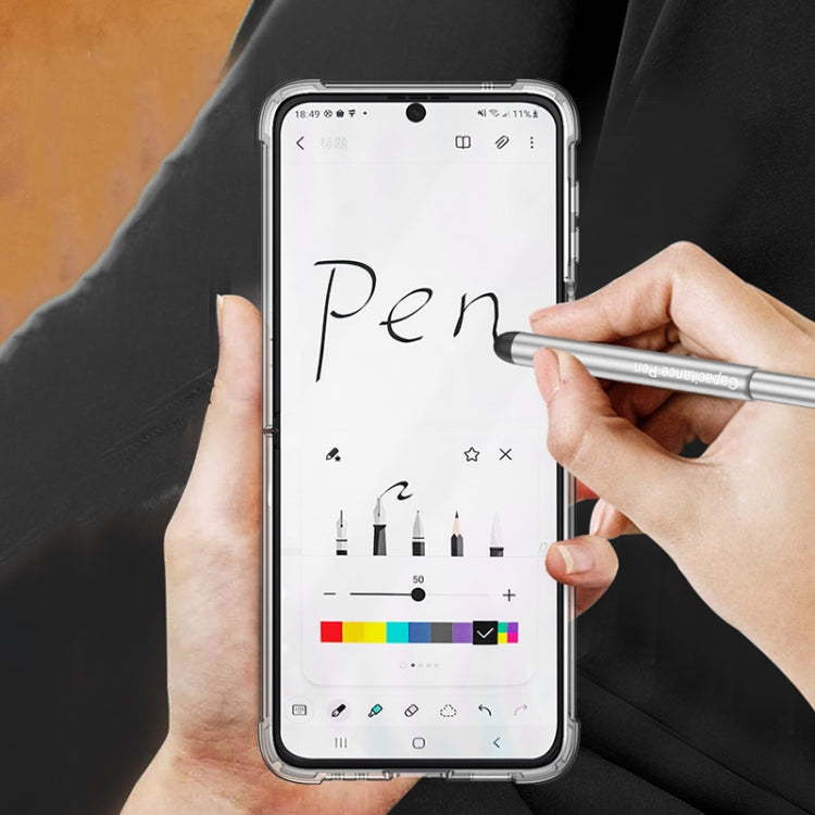 For Samsung Galaxy Z Flip3 5G GKK Shockproof Airbag Phone Case with Ring Holder & Stylus Pen(Transparent) - free shipping - PMC TechLife - Order now!
