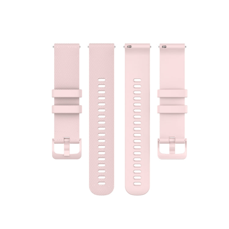 Compatible with Garmin Vivoactive 4S Small Plaid Silicone Watch Band(Rose Pink) - Watch Bands by PMC TechLife | Online Shopping South Africa | PMC TechLife | Buy Now Pay Later Mobicred