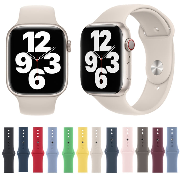 Silicone Watch Band For Apple Watch 42mm / 41mm / 40mm / 38mm(Starlight) - Watch Bands by PMC Jewellery | Online Shopping South Africa | PMC Jewellery | Buy Now Pay Later Mobicred