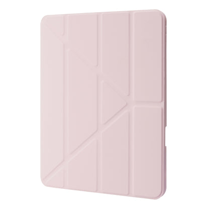 For iPad Air 13 2025 / 2024 / iPad Pro 12.9 2022 / 2021 / 2020 / 2018 Deformation Transparent Acrylic Leather Tablet Case(Pink) - iPad Pro 12.9 (2022/2021) Cases by PMC Jewellery | Online Shopping South Africa | PMC Jewellery | Buy Now Pay Later Mobicred