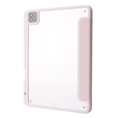 For iPad Air 13 2025 / 2024 / iPad Pro 12.9 2022 / 2021 / 2020 / 2018 Deformation Transparent Acrylic Leather Tablet Case(Pink) - iPad Pro 12.9 (2022/2021) Cases by PMC Jewellery | Online Shopping South Africa | PMC Jewellery | Buy Now Pay Later Mobicred