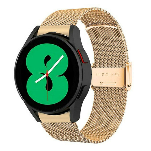 For Samsung Galaxy Watch4 40mm / 44mm Stainless Steel Milan Buckle Watch Band(Gold)