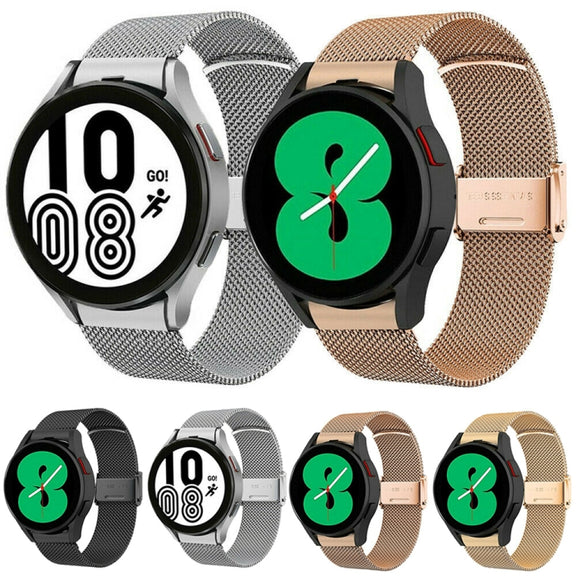 For Samsung Galaxy Watch4 40mm / 44mm Stainless Steel Milan Buckle Watch Band(Gold)