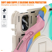 For Xiaomi Pad 5 / Pad 5 Pro Silicone + PC Tablet Case(Colorful Pink)