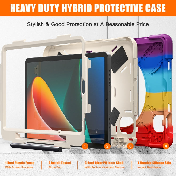 For Xiaomi Pad 5 / Pad 5 Pro Silicone + PC Tablet Case(Colorful Red)