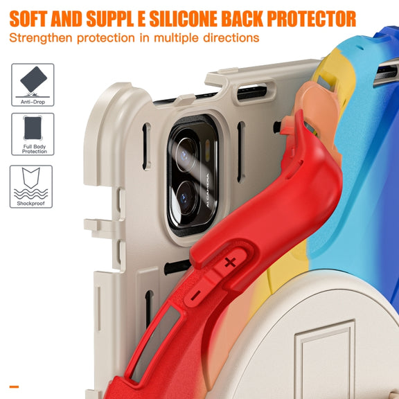 For Xiaomi Pad 5 / Pad 5 Pro Silicone + PC Tablet Case(Colorful Red)