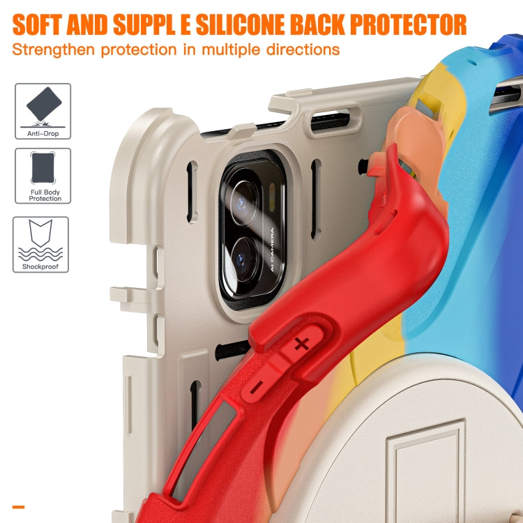 For Xiaomi Pad 5 / Pad 5 Pro Silicone + PC Tablet Case(Colorful Red)